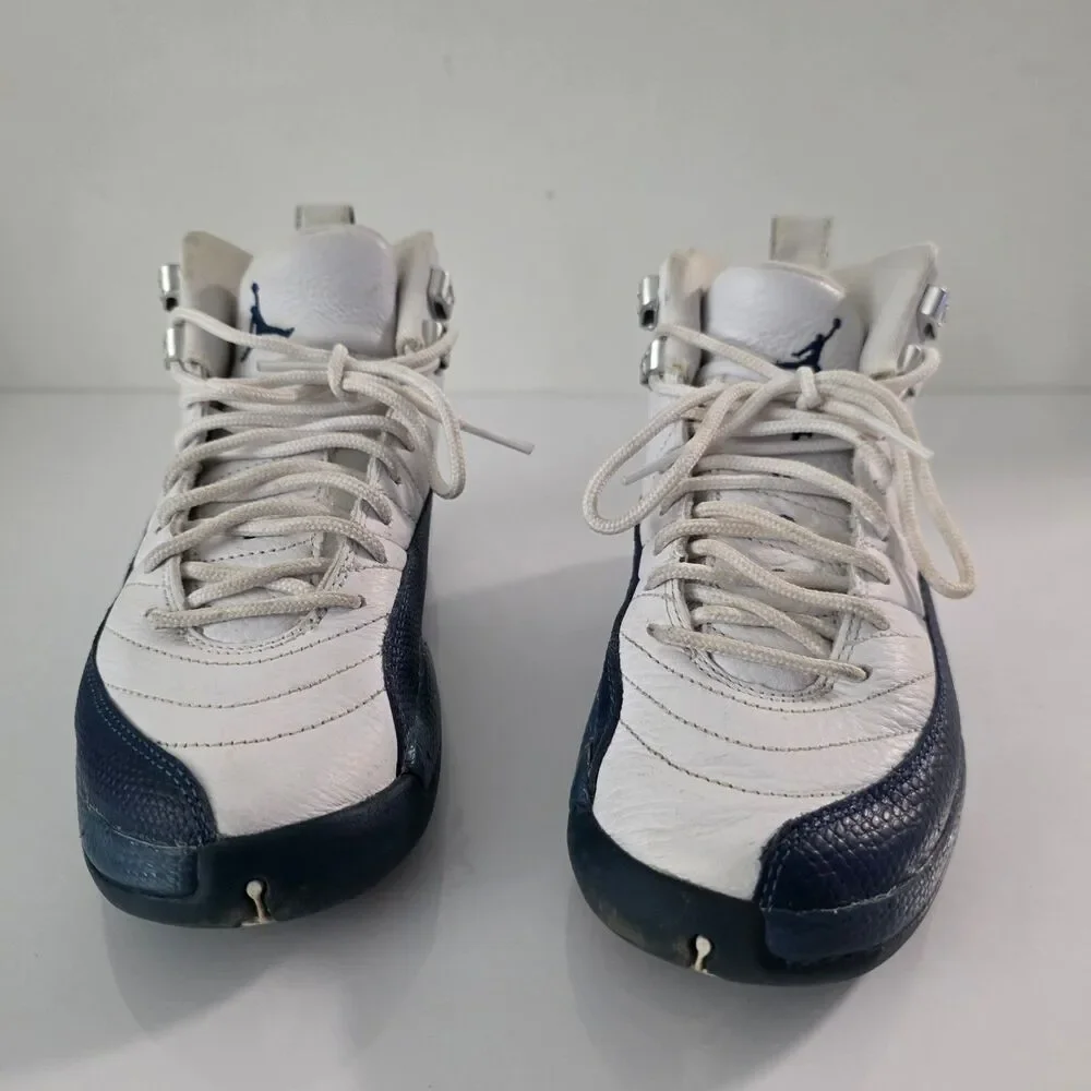 Jordan 12 Retro French Blue 2016 Kids Sneakers 153265-114 White Blue Size 4Y